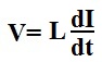 Formula for calculating voltage across an inductor