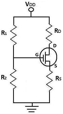 DC analysis of a mosfet transistor circuit