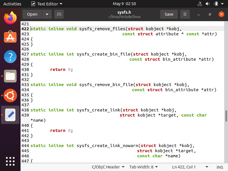 sysfs_remove_files function in linux