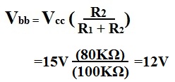 Example calculating Vbb of a Transistor