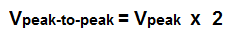 peak-to-peak voltage formula of Vpeak