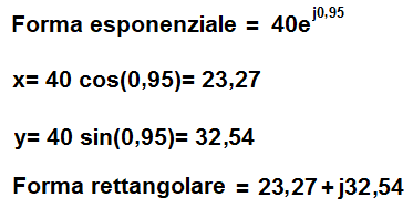 Esempio di conversione da forma esponenziale a rettangolare