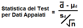 Formula di Test T per Dati Appaiati