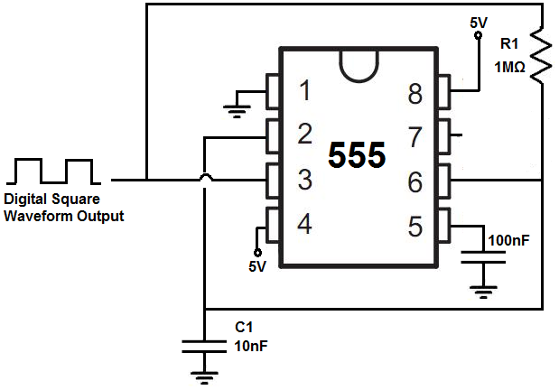 555 timer clock circuit