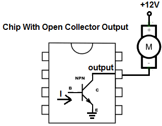 Example of a chip with open collector output