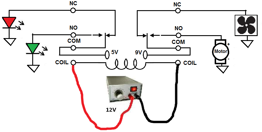 How To Connect A Dpdt Relay In Circuit, 220v 8 Pin Relay Wiring Diagram