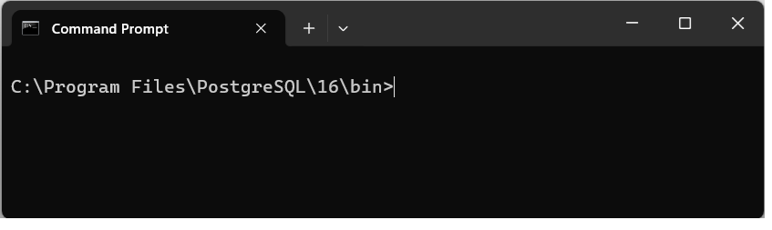 PostgreSQL bin directory in windows